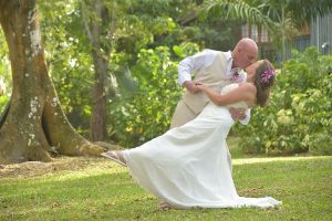 Wedding scene in Negril Jamaica